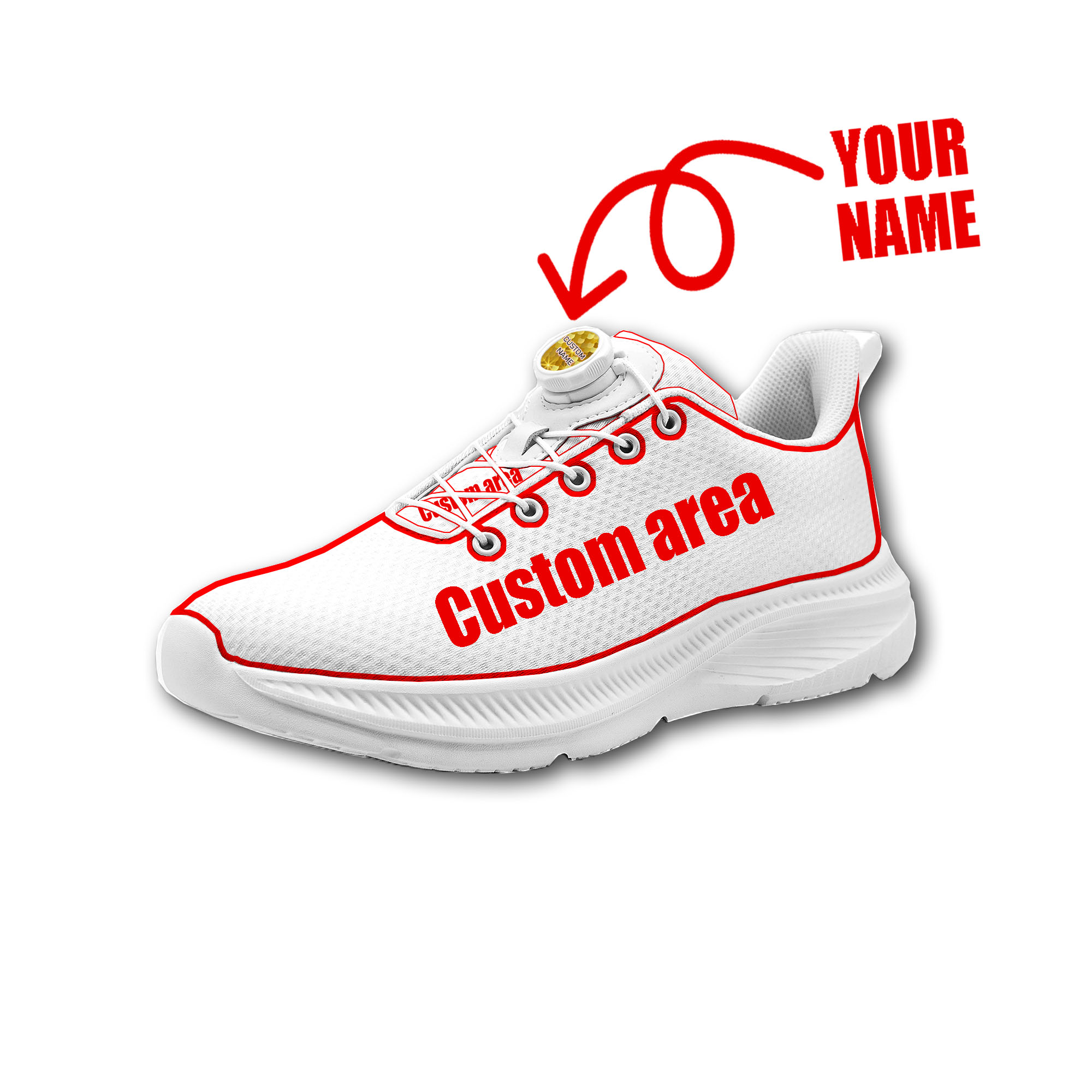 Women Shoes Logo - 맞춤형 워킹화 남녀 공용 회전 버튼