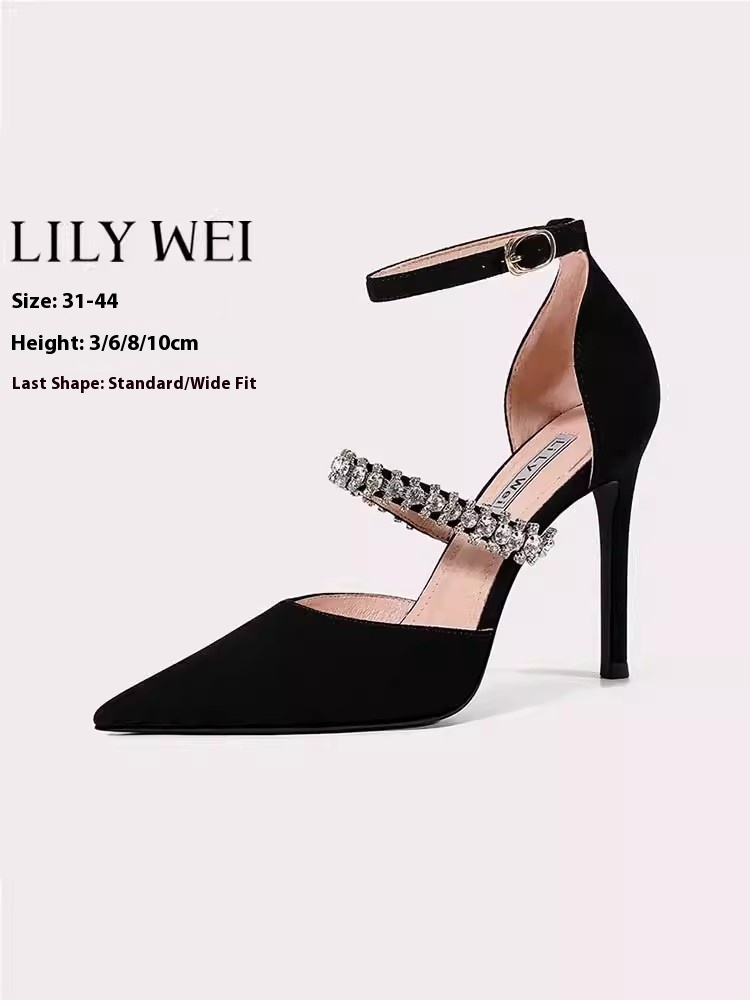 Wide Fit Heels - 낮은 굽 얇은 굽 하이힐 웨딩