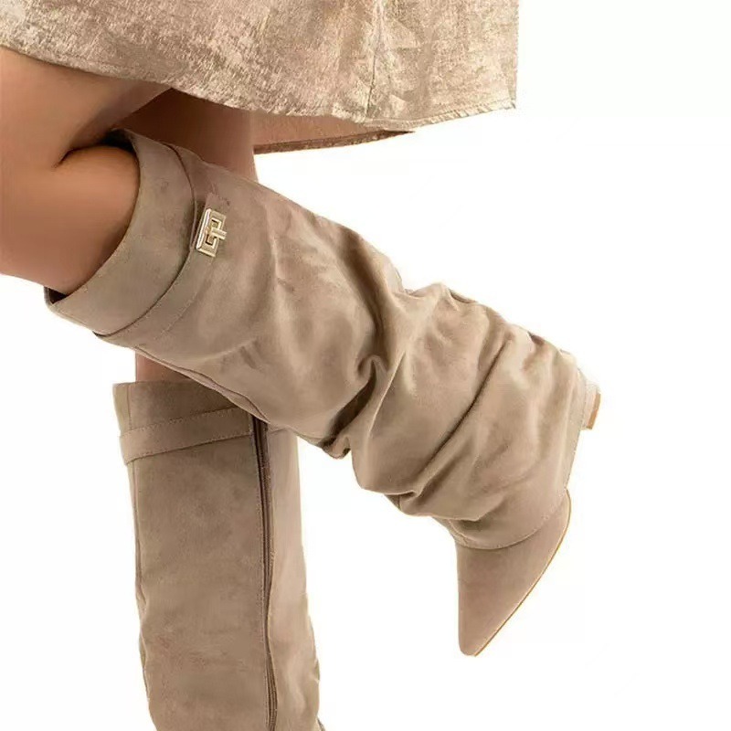 Knee High Boots Women - 2026 새로운 여성용 니하이 부츠 메탈