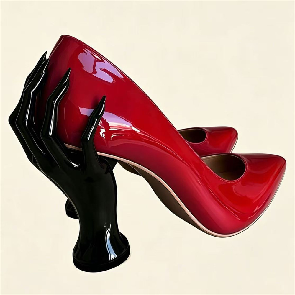 2026 신상 여성 레드 에나멜 가죽 펌프스 포인티드  - Women'S Shoes Hands Free 리뷰 및 가격