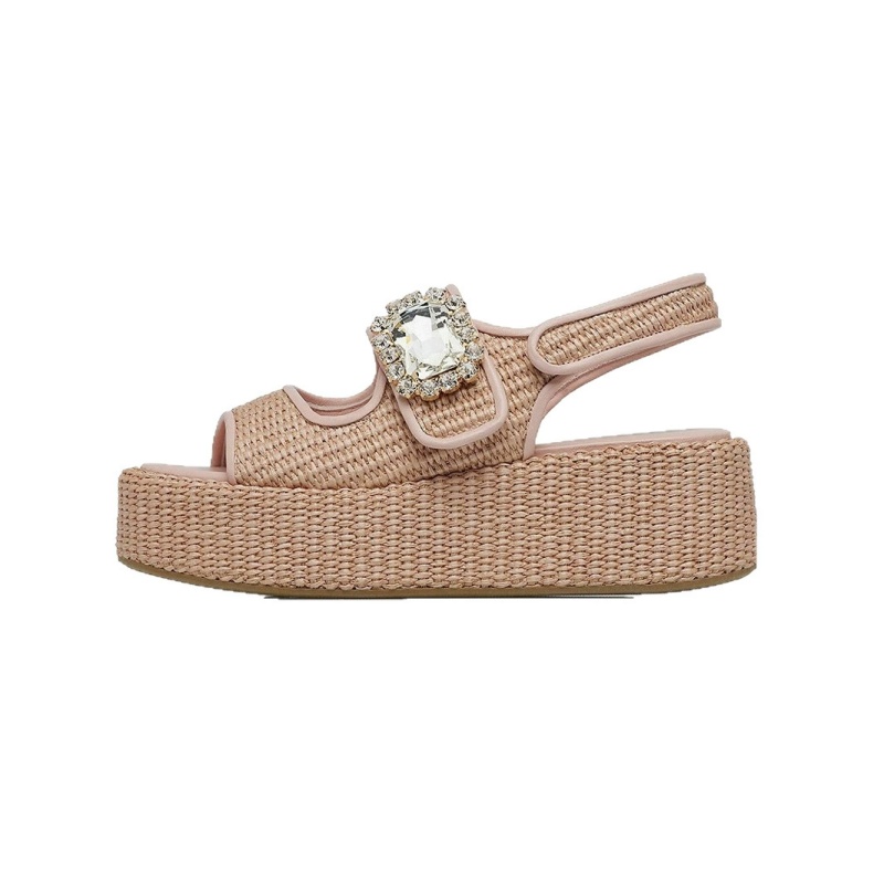 여성을위한 대마 짠 두꺼운 밑창 샌들 정밀 절단 및 손 - Women'S Shoes Hands Free 리뷰 및 가격
