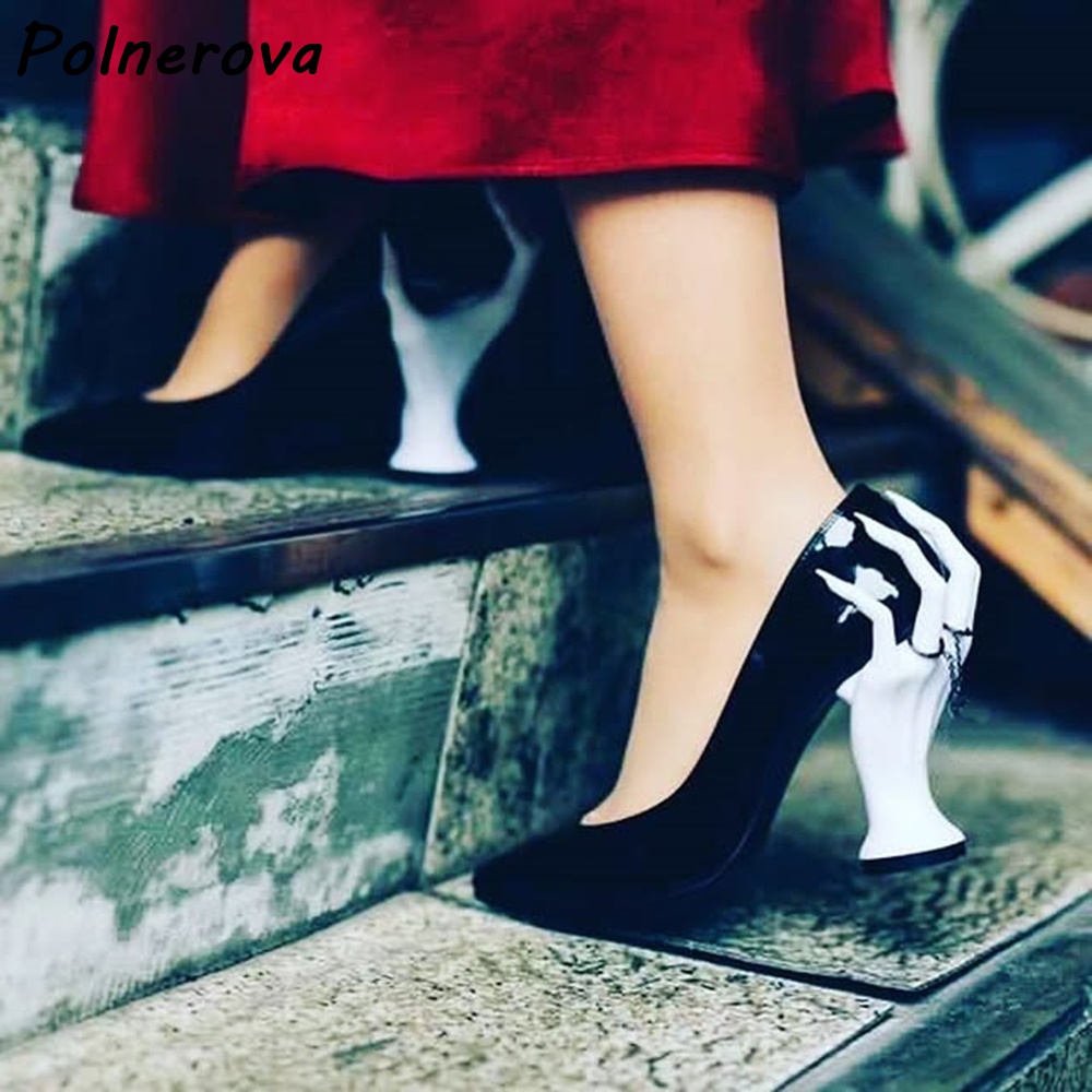 핸드 스컬프처 힐 포인티드 토 펌프스 글로시 페이턴트  - Women'S Shoes Hands Free 리뷰 및 가격