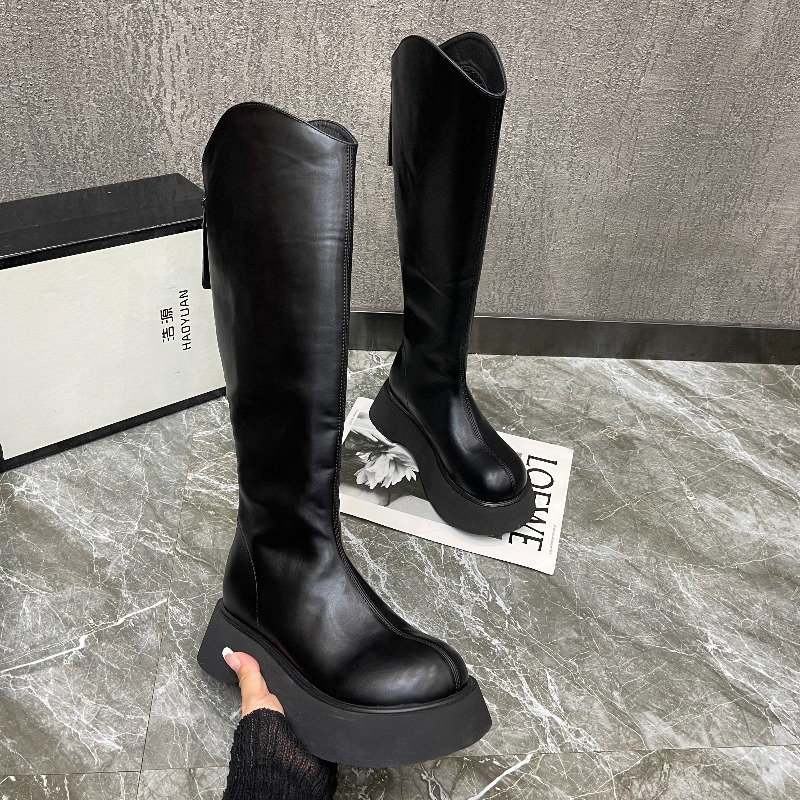 여성용 신상 심플 단색 플랫폼 논슬립 하이 부츠 가을  - Knee High Boots Women 리뷰 및 가격