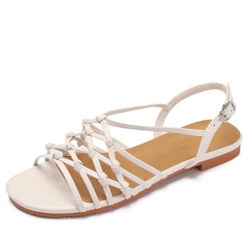 여름 수제 좁은 스트랩 로만 샌들 여성용 라운드 토 백 - Women'S Shoes Hands Free 리뷰 및 가격