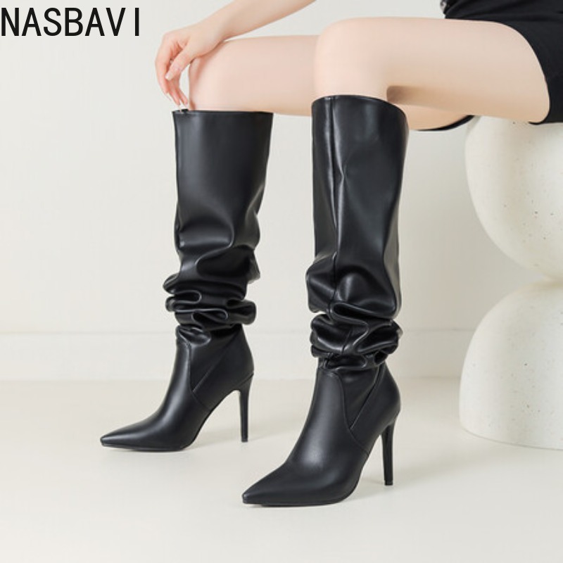 NASBAVI 블랙 포인티드 토 럭셔리 디자이너 여성  - Wide Fit Heels 리뷰 및 가격