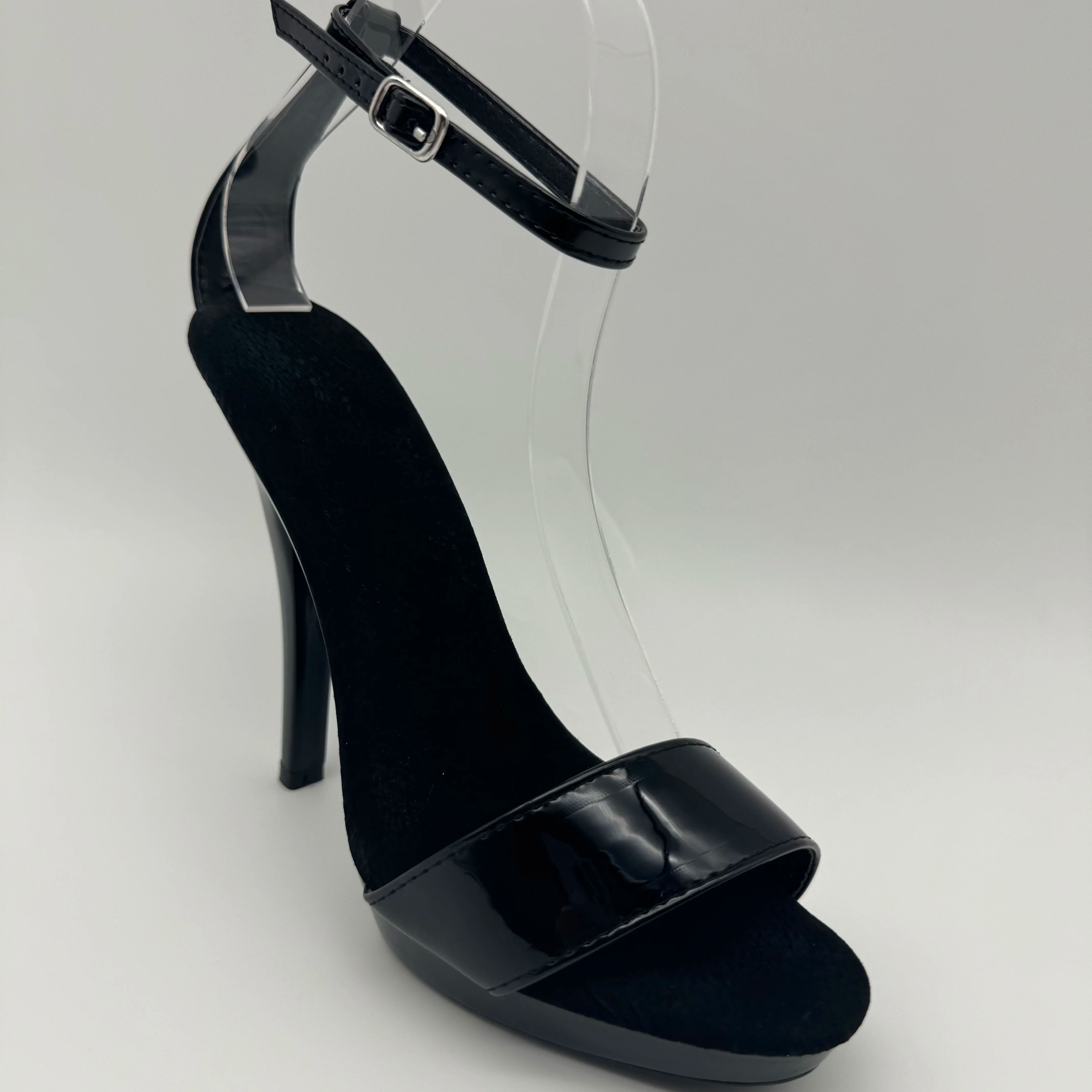 블랙 페이턴트 스틸레토 13cm - 와이드 스트랩 피프 - Wide Fit Heels 리뷰 및 가격