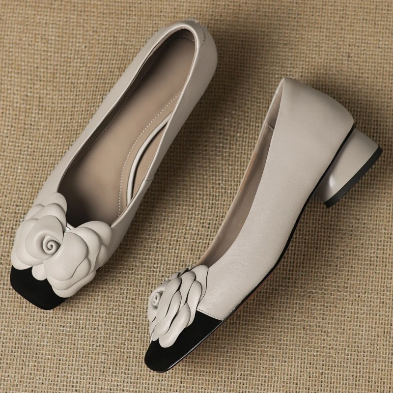 플러스 사이즈 34-41 여성용 양가죽 믹스 컬러 패치 - Women Shoes With Heels 리뷰 및 가격