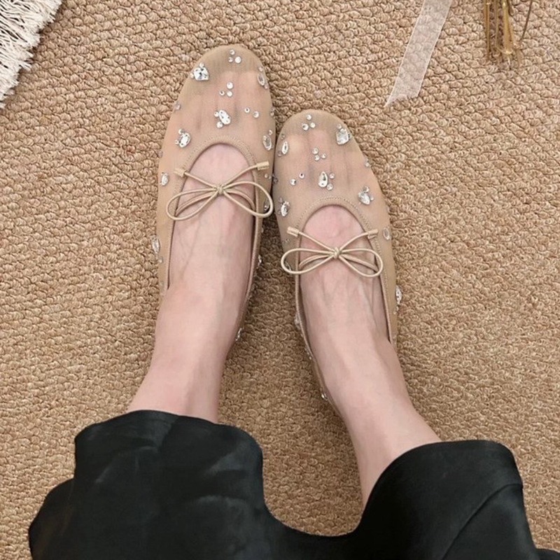 여름 우아한 여성용 반짝이는 라인스톤 리본 메쉬 블록  - Women Shoes With Heels 리뷰 및 가격