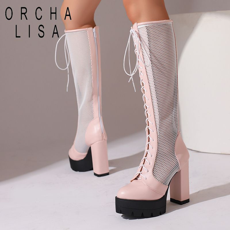 오르차 리사 섹시 여성 니하이 부츠 라운드 토 12cm - Knee High Boots Women 리뷰 및 가격