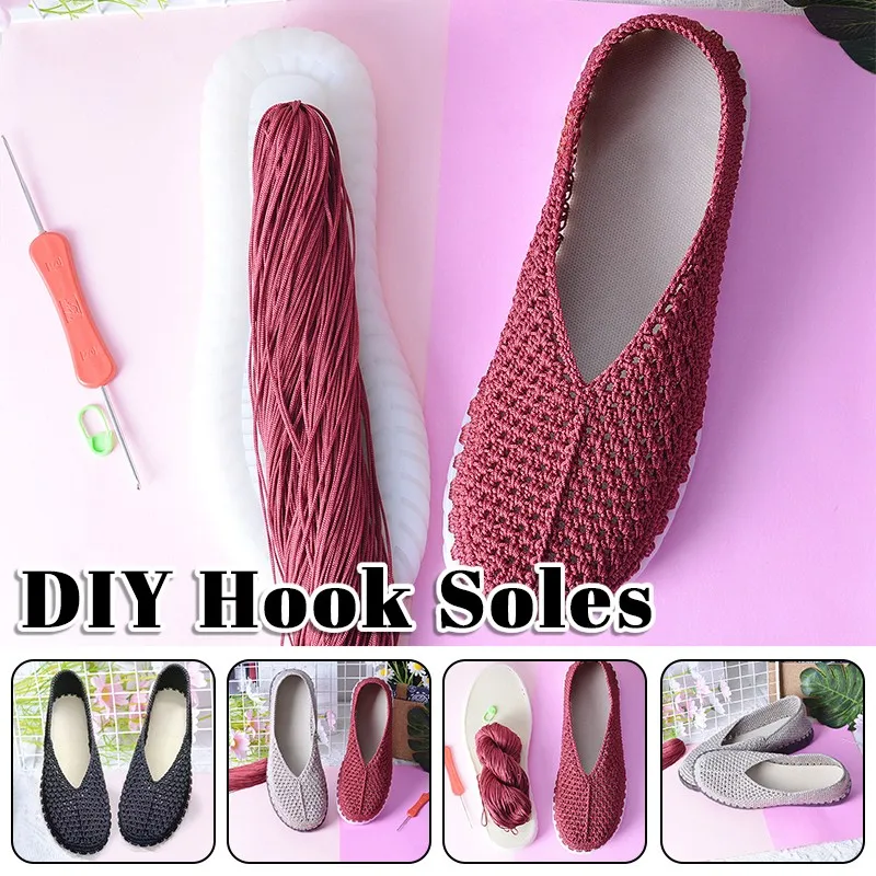 손뜨개 DIY 신발 재료 여름 시원한 DIY 훅 고무  - Women'S Shoes Hands Free 리뷰 및 가격