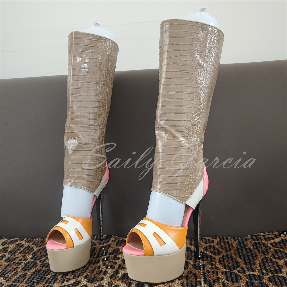 여성 핑크 하트 장식 니하이 부츠 섹시한 라운드 토 플 - Knee High Boots Women 리뷰 및 가격