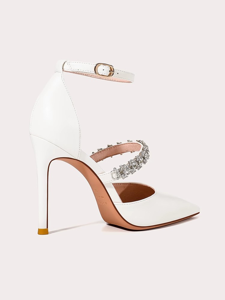 낮은 굽 얇은 굽 하이힐 웨딩 슈즈 여름 신상 뾰족 레 - Wide Fit Heels 리뷰 및 가격